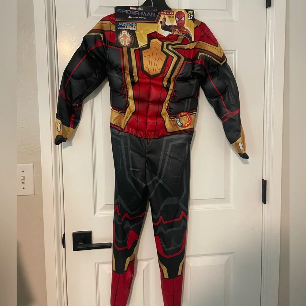 Marvel‎ Spider-man Integrated Suit Muscle chest Light Up costume Size  M - Picture 5 of 5